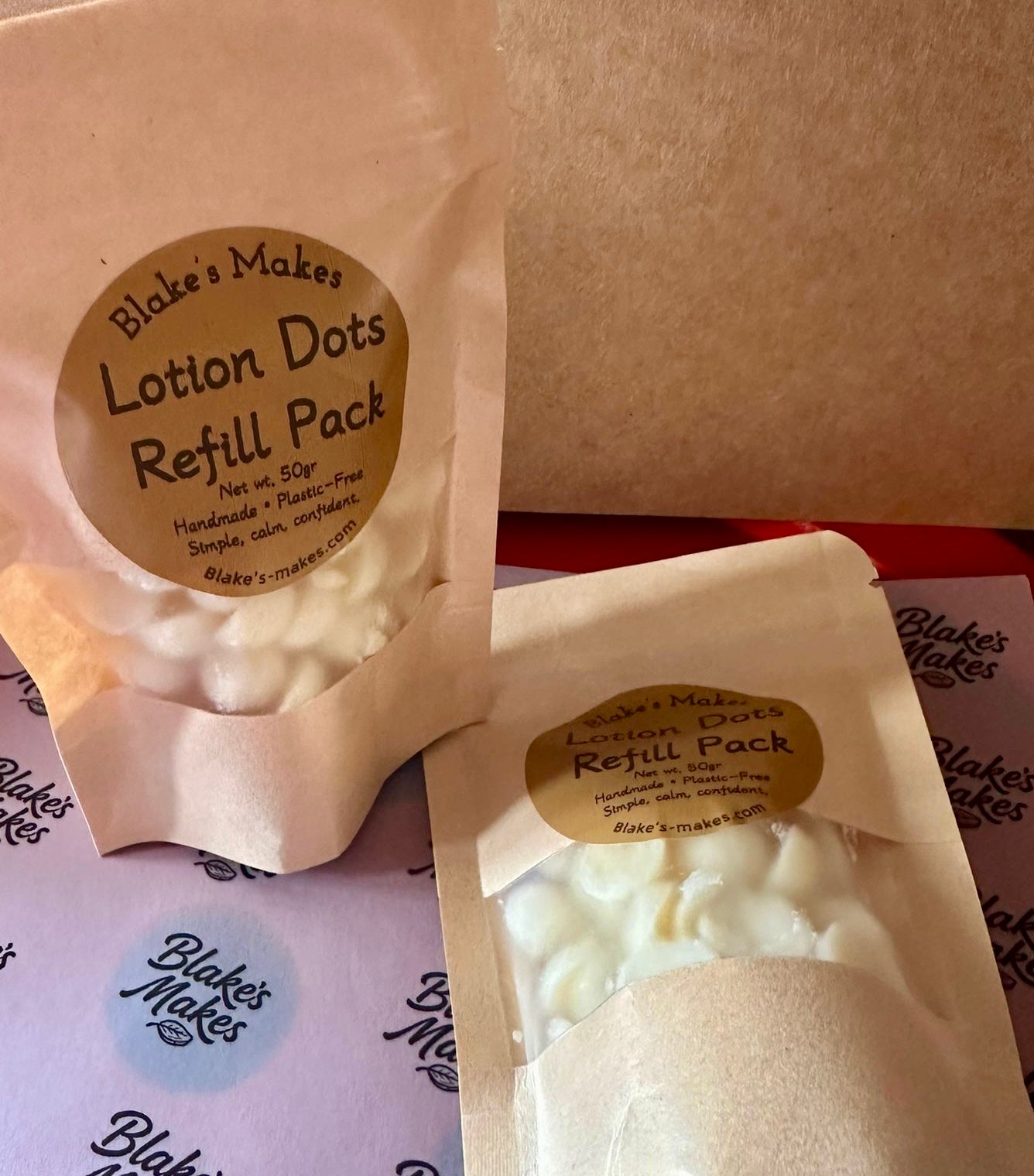 Natural lotion Dot Refill Bag