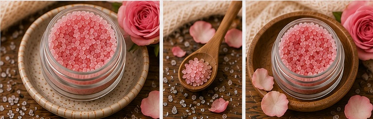 Rose Sugar Lip Scrub | Vegan Lip Exfoliator | Natural Floral Lip Care | Handmade Skincare | Handmade in Wales