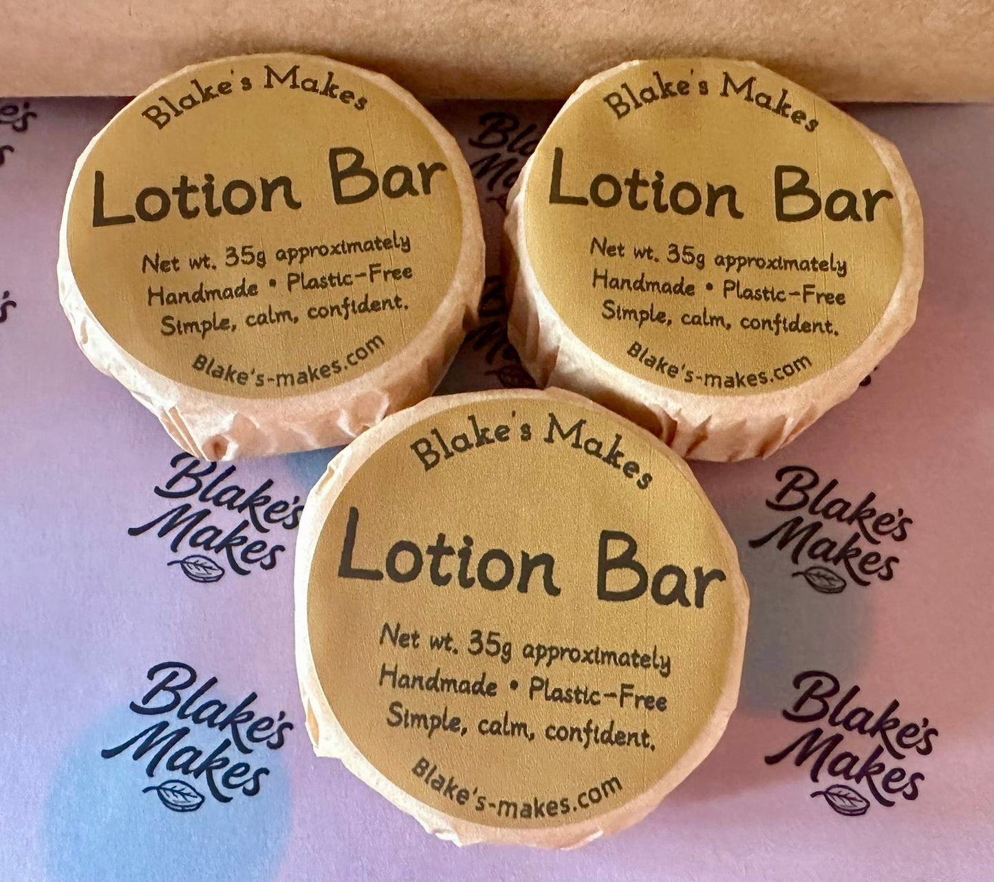 Natural lotion bar