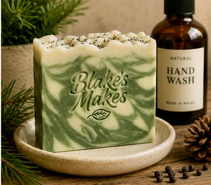 Forest Walk Handmade Soap | Pine, Sweet Orange, Cedarwood & Black Pepper Soap | Coconut Milk Cold Process Soap | Woodland Soap | Handmade in Wales