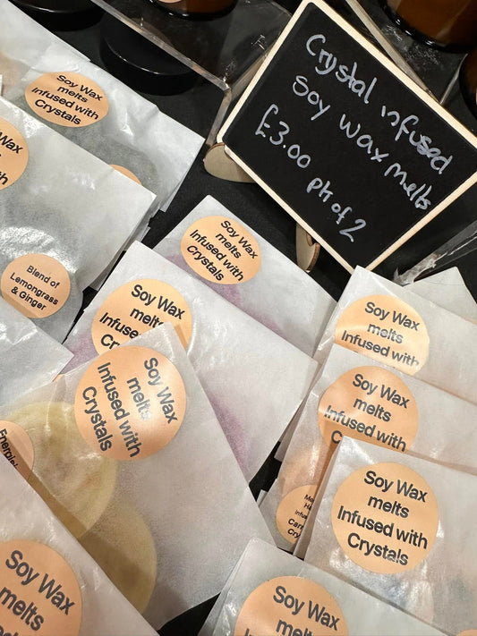 Wax melts with Pure Essentials Oil infused with Crystals