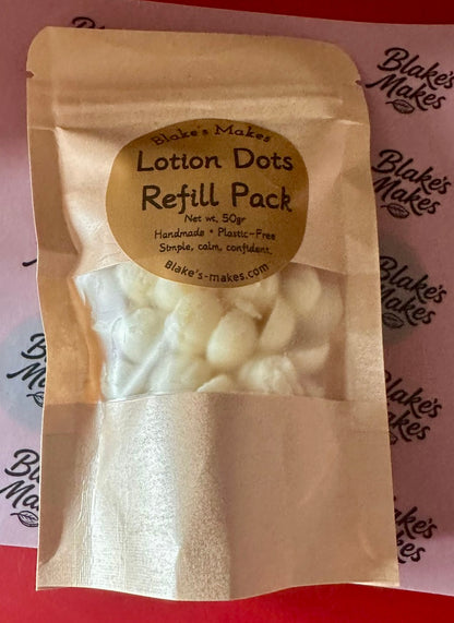 Natural lotion Dot Refill Bag