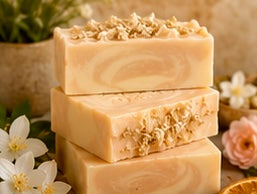 Jasmine Meadow Handmade Soap | Jasmine, Bergamot, Sweet Orange, Grapefruit & Cedarwood Soap | Floral Cold Process Soap | Handmade in Wales