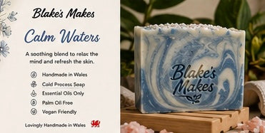 Calm Waters Handmade Soap | Lemongrass, Bergamot & Lime Soap | Cold Process Soap | Handmade in Wales