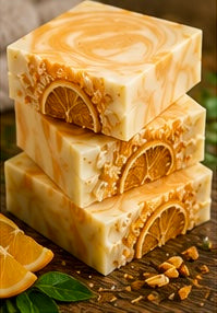 Citrus Dawn Handmade Soap | Sweet Orange & Bergamot Soap | Coconut Milk Cold Process Soap | Citrus Essential Oil Soap | Handmade in Wales