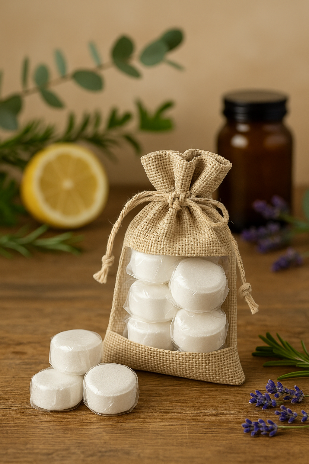 🌿 Glass Cleaner Refill Tablets – Eco-Friendly Sparkle, Naturally  Pack of 4