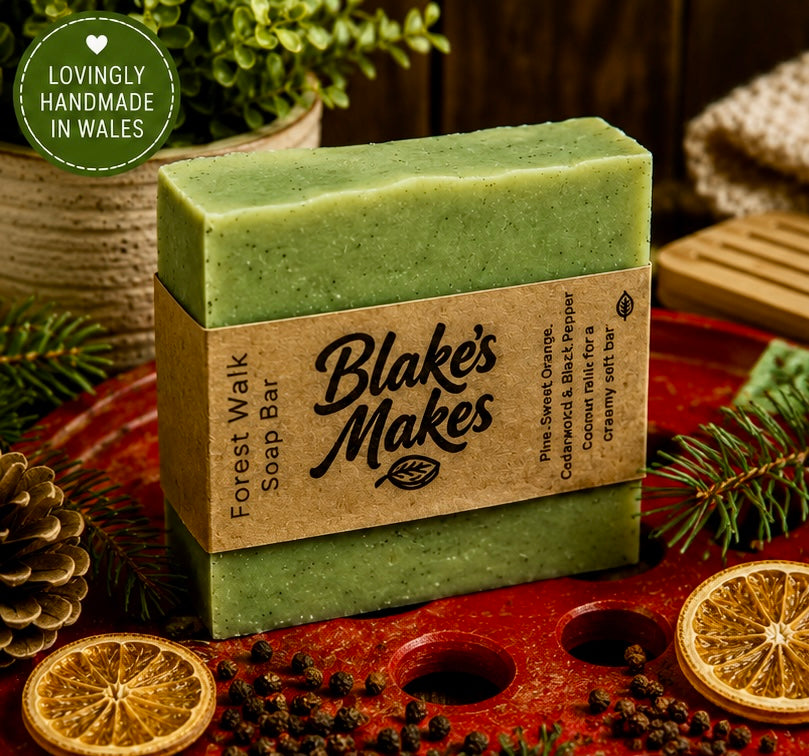Forest Walk Handmade Soap | Pine, Sweet Orange, Cedarwood & Black Pepper Soap | Coconut Milk Cold Process Soap | Woodland Soap | Handmade in Wales