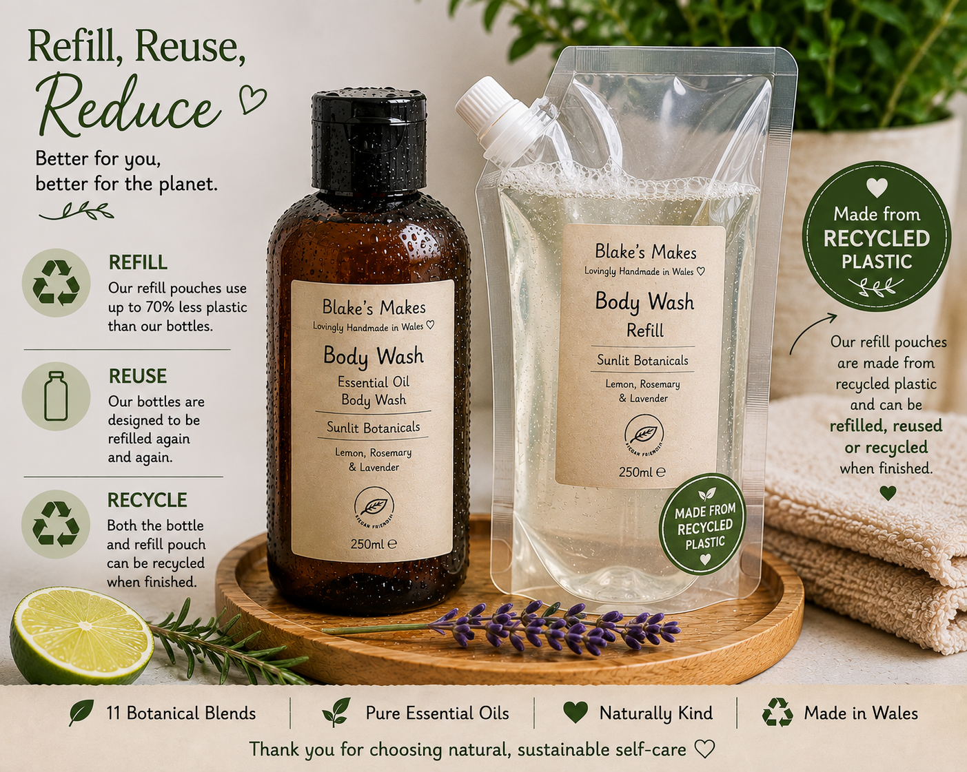 Essential Oil Body Wash – 250ml