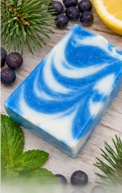 Zesty Mint Handmade Soap | Peppermint, Juniper Berry, Pine, Lemon & Grapefruit Soap | Fresh Cold Process Soap | Handmade in Wales