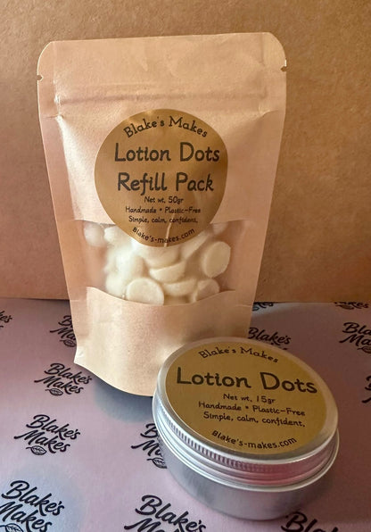 Natural lotion Dot Refill Bag