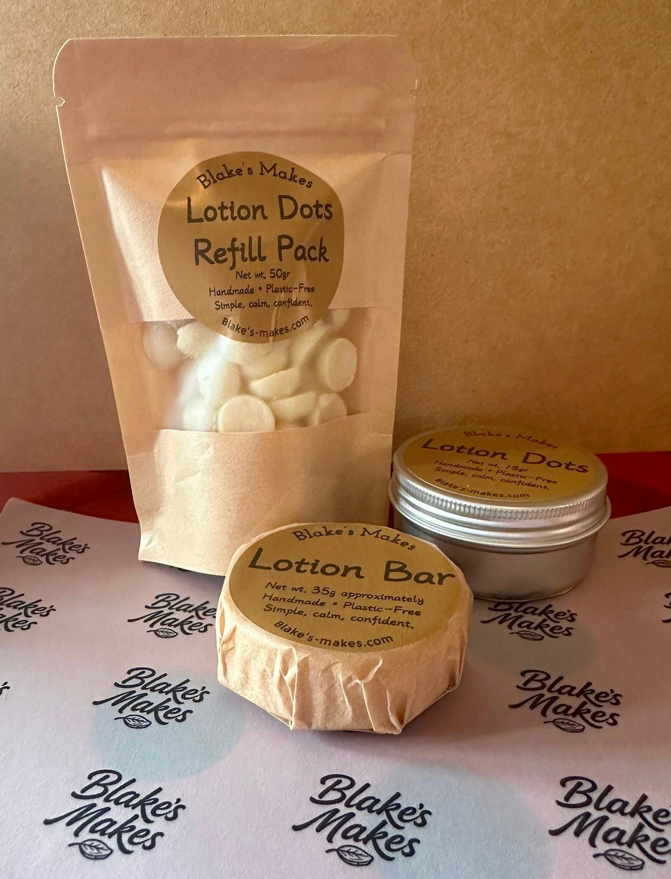 Natural lotion Dot Refill Bag