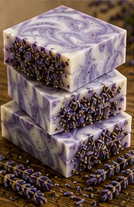 Lavender Fields Handmade Soap | Lavender, Geranium, Neroli & Ylang Ylang Soap | Cold Process Soap | Floral Essential Oil Soap | Handmade in Wales