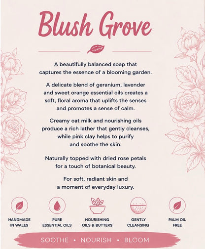 Blush Grove Handmade Soap | Peppermint, Sweet Orange & Rosemary Soap | Cold Process Soap | Natural Vegan Soap | Palm Oil Free | Handmade in Wales