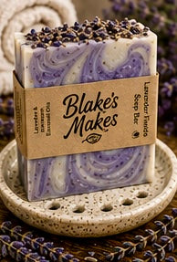 Lavender Fields Handmade Soap | Lavender, Geranium, Neroli & Ylang Ylang Soap | Cold Process Soap | Floral Essential Oil Soap | Handmade in Wales