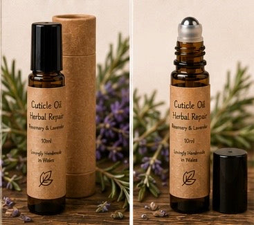 Natural Cuticle Oil | Herbal Repair | Rosemary & Lavender Nail Oil | Vegan Nail Care | Handmade in Wales