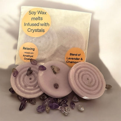 Wax melts with Pure Essentials Oil infused with Crystals
