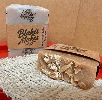 Milk Honey & Oat Soap | Handmade Cold Process Soap | Natural Oatmeal Soap | Gentle Soap | Palm Oil Free | Handmade in Wales