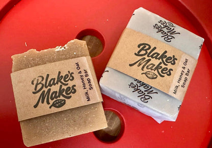 Milk Honey & Oat Soap | Handmade Cold Process Soap | Natural Oatmeal Soap | Gentle Soap | Palm Oil Free | Handmade in Wales