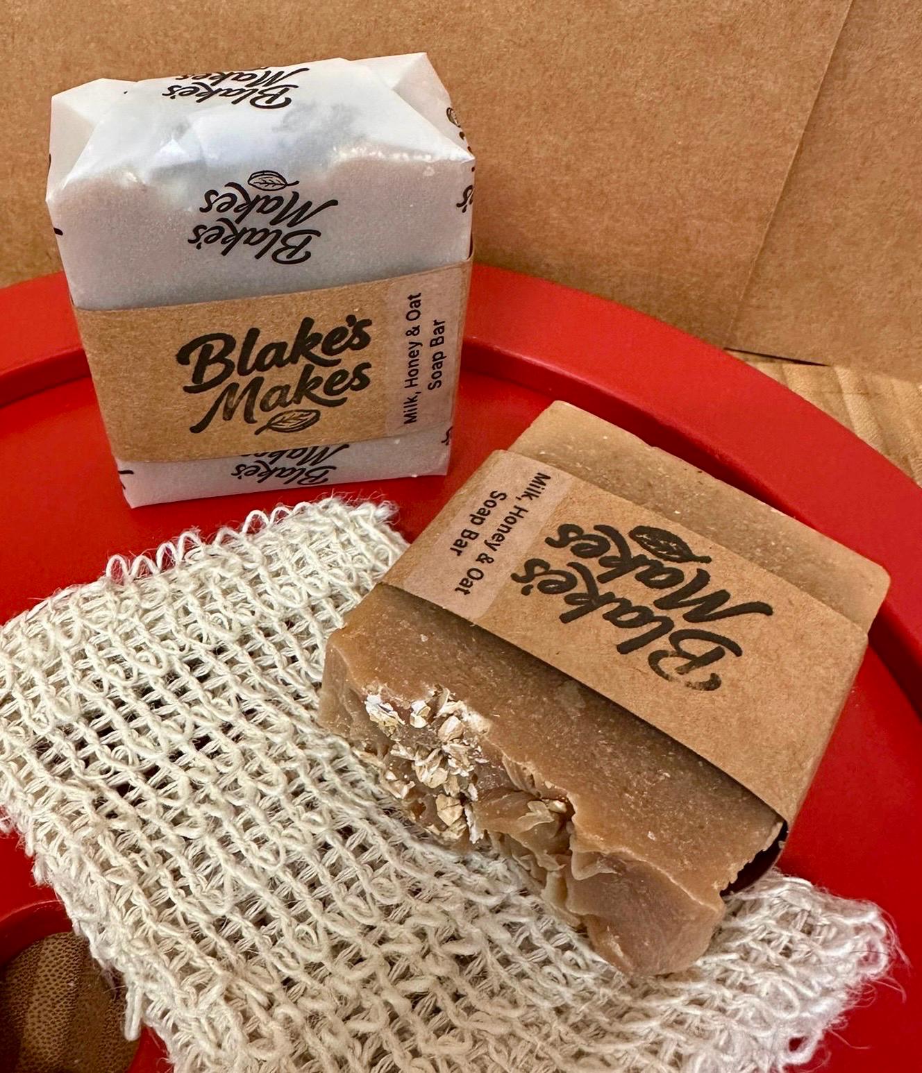 Milk Honey & Oat Soap | Handmade Cold Process Soap | Natural Oatmeal Soap | Gentle Soap | Palm Oil Free | Handmade in Wales