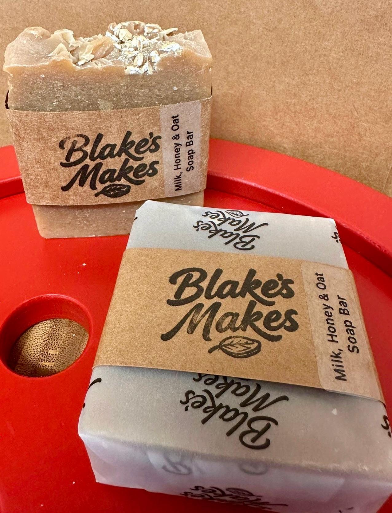 Milk Honey & Oat Soap | Handmade Cold Process Soap | Natural Oatmeal Soap | Gentle Soap | Palm Oil Free | Handmade in Wales