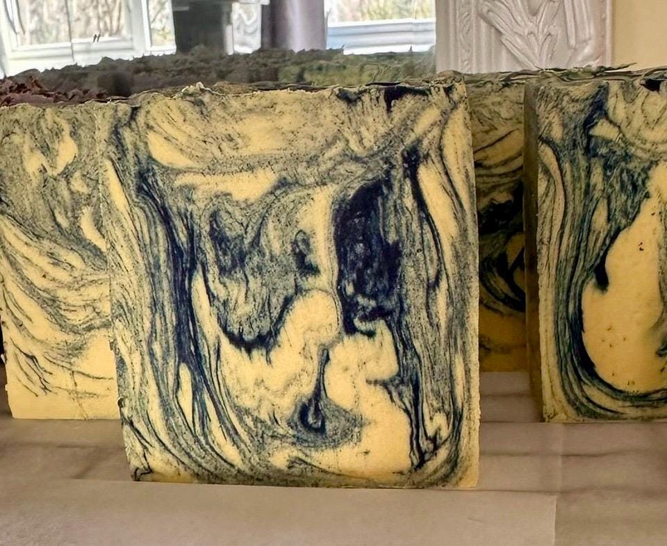 Fresh Tide Handmade Soap| Peppermint, Eucalyptus & Lime Soap| Cooling Exfoliating Soap| Cold Process Soap| Palm Oil Free | Handmade in Wales