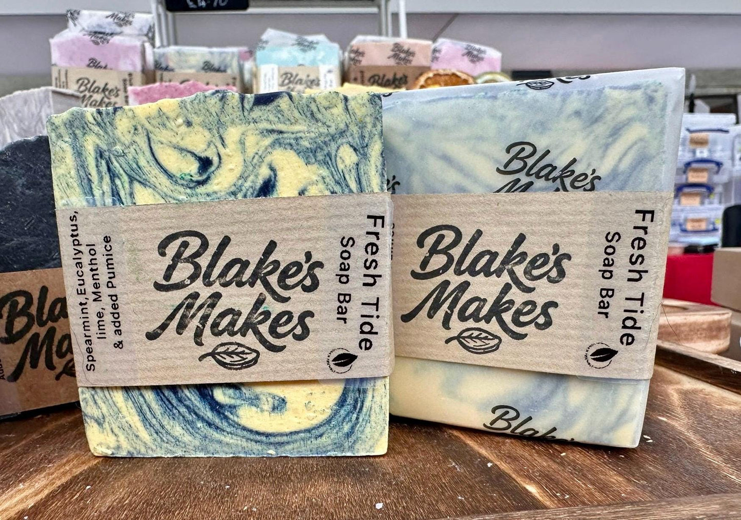 Fresh Tide Handmade Soap| Peppermint, Eucalyptus & Lime Soap| Cooling Exfoliating Soap| Cold Process Soap| Palm Oil Free | Handmade in Wales