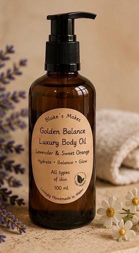 Restore Balance. Luxury Body Oil | Sweet Orange & Lavender | Natural Body Moisturiser | All Skin Types | Handmade in Wales | Vegan Friendly