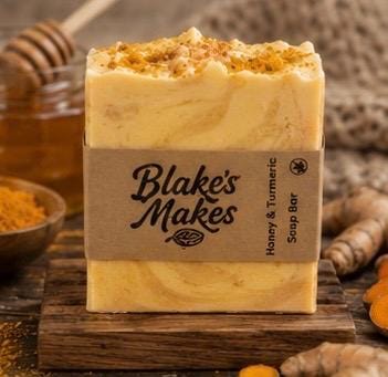 Turmeric & Honey Handmade Soap | Natural Honey Cold Process Soap | Handmade in Wales
