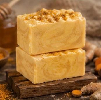 Turmeric & Honey Handmade Soap | Natural Honey Cold Process Soap | Handmade in Wales