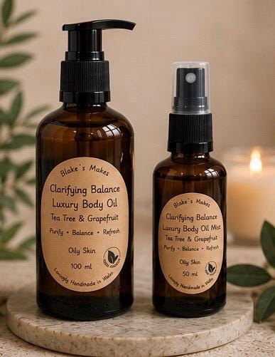 Clarifying Balance Body Oil | Tea Tree Grapefruit, Lightweight Hydration (100 ml)