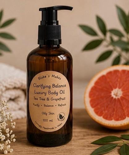 Clarifying Balance Body Oil | Tea Tree Grapefruit, Lightweight Hydration (100 ml)