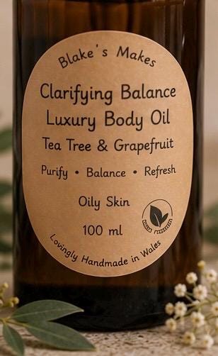 Clarifying Balance Body Oil | Tea Tree Grapefruit, Lightweight Hydration (100 ml)