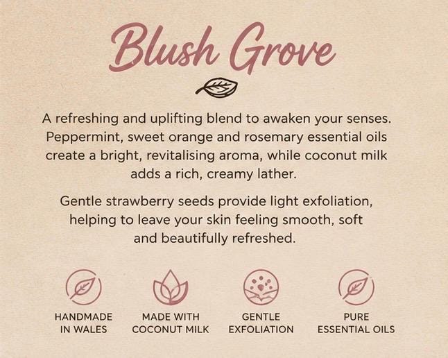 Blush Grove Handmade Soap | Peppermint, Sweet Orange & Rosemary Soap | Cold Process Soap | Natural Vegan Soap | Palm Oil Free |