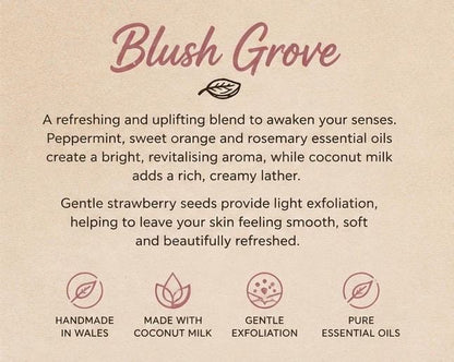 Blush Grove Handmade Soap | Peppermint, Sweet Orange & Rosemary Soap | Cold Process Soap | Natural Vegan Soap | Palm Oil Free |