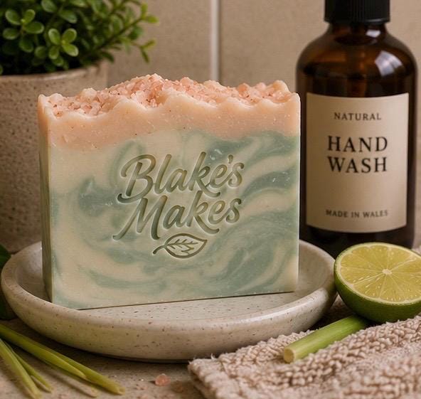 Calm Waters Handmade Soap | Lemongrass, Bergamot & Lime Soap | Cold Process Soap | Handmade in Wales