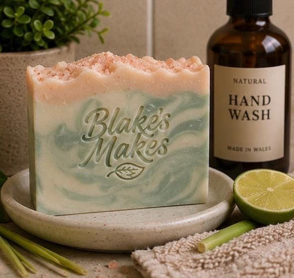 Calm Waters Handmade Soap | Lemongrass, Bergamot & Lime Soap | Cold Process Soap | Handmade in Wales
