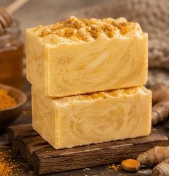 Turmeric & Honey Handmade Soap | Natural Honey Cold Process Soap | Handmade in Wales