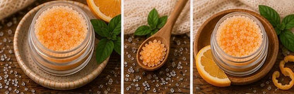 Sweet Orange Sugar Lip Scrub | Vegan Lip Exfoliator | Natural Citrus Lip Care | Handmade Skincare |