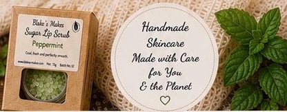 Peppermint Sugar Lip Scrub | Vegan Lip Exfoliator | Natural Citrus Lip Care | Handmade Skincare |