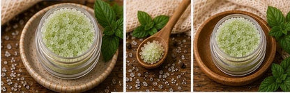 Peppermint Sugar Lip Scrub | Vegan Lip Exfoliator | Natural Citrus Lip Care | Handmade Skincare |
