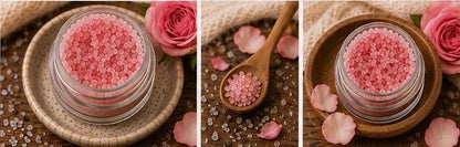 Rose Sugar Lip Scrub | Vegan Lip Exfoliator | Natural Citrus Lip Care | Handmade Skincare |