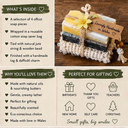 Handmade Soap Gift Set | Soap Discovery Bundle | Natural Cold Process Soap | Vegan Soap Gift | Eco Friendly Gift | Handmade in Wales