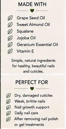 Natural Cuticle Oil | Nail Garden | Geranium Nail Oil | Vegan Cuticle Treatment | Handmade in Wales