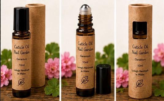 Natural Cuticle Oil | Nail Garden | Geranium Nail Oil | Vegan Cuticle Treatment | Handmade in Wales
