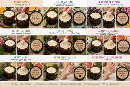 Citrus Dawn Body Butter 90g | Sweet Orange & Bergamot | Essential Oil Body Butter | Vegan Skincare | Handmade in Wales | Gift for Her