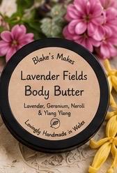Lavender Fields Body Butter 90g | Lavender Geranium Neroli & Ylang Ylang | Essential Oil Skincare | Handmade Welsh Wales