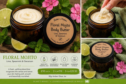 Forest Walk Body Butter 90g | Pine Cedarwood Sweet Orange & Black Pepper | Essential Oil Skincare | Handmade in Wales