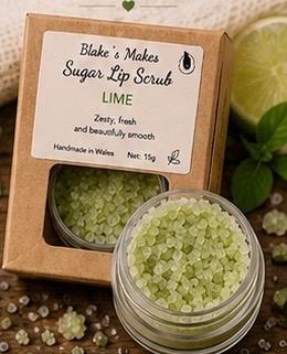 Lime Sugar Lip Scrub – Fresh Citrus Lip Exfoliator, Natural Vegan Lip Care, 15g|