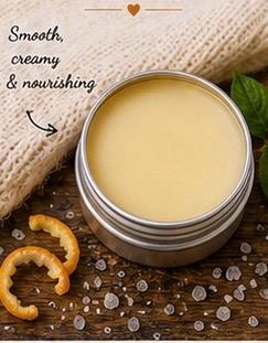 Sweet Orange Lip Balm – Natural Vegan Lip Care, Nourishing Handmade Balm, 30ml Tin