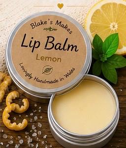 Lemon Lip Balm – Zesty Natural Lip Moisturiser, Vegan Handmade Lip Care, 15ml Tin